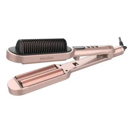Gama Digital Waver & Brush cepillo rizador color Rose Gold