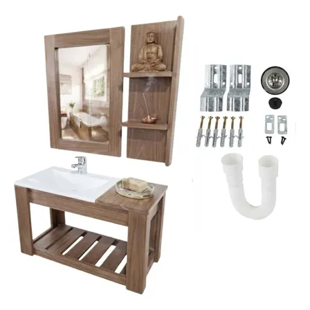 Vanitory Colgante P/ Baño 60x33x40 ¡todo Incluido
