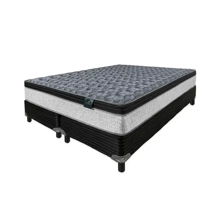 Sommier Y Colchón Sueño Dorado Monza King Resortes 180x200 Cm