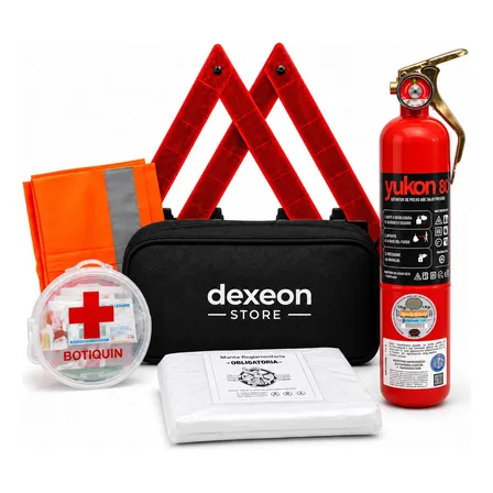Kit Seguridad Emergencia Auto 6 En 1 Matafuego Chaleco Vtv