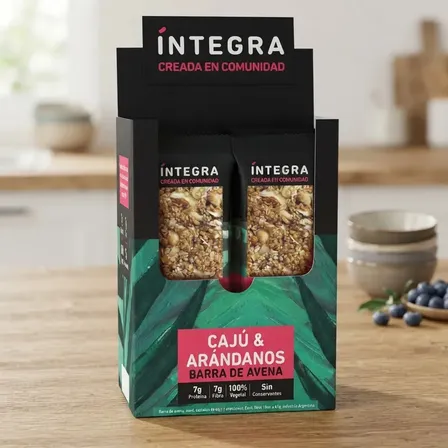 Barra Cereal Caju Y Arandanos Integra X 10 Unidades