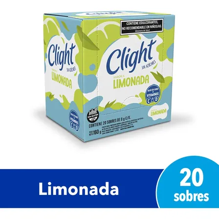 Jugo Limonada Clight En Polvo Caja 20 unidades