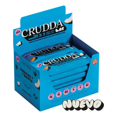 Crudda Barra Proteica Coco Y Chocolate Crudda 40 G X 10 U