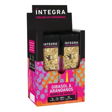 Barra De Avena Girasol Y Arándanos Integra 41 G. X 10 U