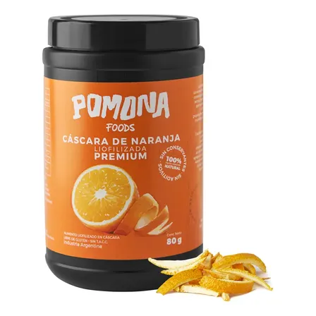 Fruta Cascara Naranja Liofilizada 80g Premium Pomona Foods