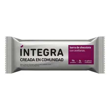 Barra De Chocolate Con Avellanas Integra 41 Gr X 12 Unidades