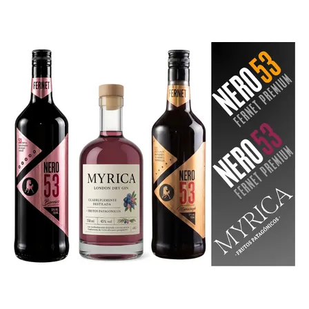 Fernet Nero 53 Maracuya + Berries + Myrica Gin Frutos Pat.