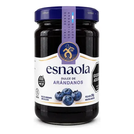 Mermelada Familiar Arándano Esnaola Frasco 390 G Sin Tacc
