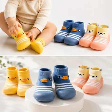 Zapatos Para Bebes Y Niños Lindo Antideslizantes Zapatillas Rosa 20.21 Ar Oso