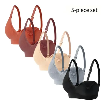 Corpiño Maternal Lactancia Cuello V X5 Mujer Combination Pack 7 Liso M