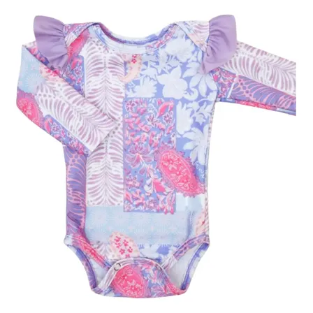 Body Volados Mini Ánima Bebé Traje De Baño Filtro Uv Body Volados Uv - Indian Lavanda Talle 3: 8 A 12 Meses