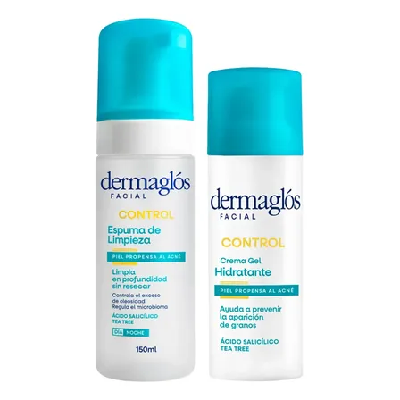 Dermaglos Control Espuma Facial 150ml + Hidratante Crema Gel