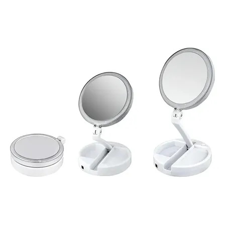 Espejo Luz Led Iluminador Mesa Maquillaje Portátil Blanco