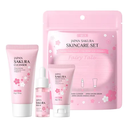 Set Facial Laikou Japan Sakura 3 Piezas Normal Día/noche
