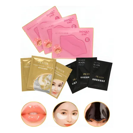 Pack X15: Mascarillas Ojos Colágeno, Labios Y Puntos Negros Normal