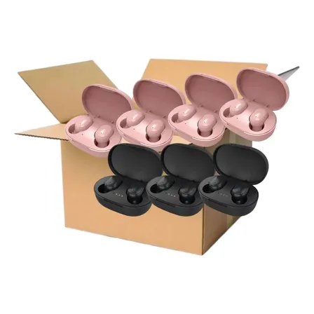 Oferta Mayorista! Auriculares A6s Rosa + Negro - X Bulto Rosa