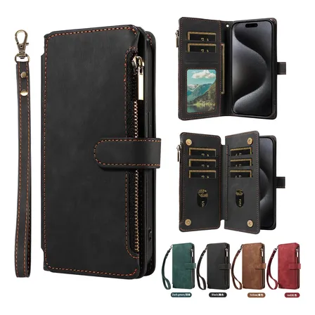Funda Billetera Para Samsung Galaxy S24 Ultra Negro Liso