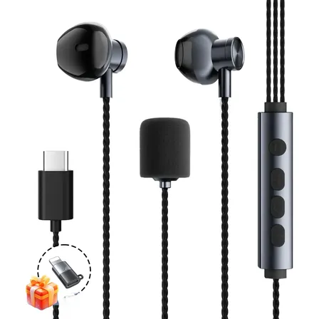 Auriculares Usb C Cableados Con Micrófono