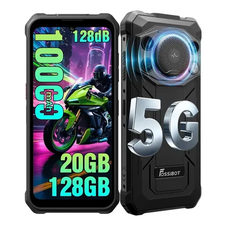 Celular Fossibot F110 Pro Negro 5g Dual Sim 128 Gb 20 Gb RAM 10000 mAh Android15