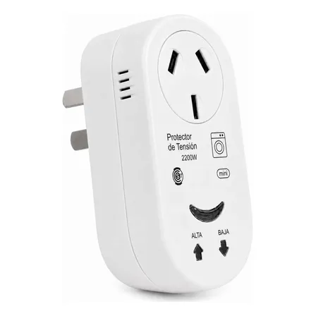 Protector Tensión P/ Caldera Equipos Lavado Lavarropas 2200w Blanco