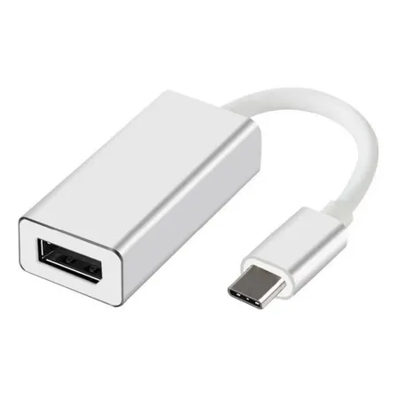 Cable Adaptador Conversor Usb C A Displayport Display Port 4 Blanco