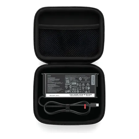 Cargador Lenovo Usb C 95w Original Thinkpad Yoga + Estuche Negro