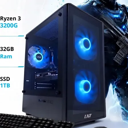 Pc Ryzen 3 Completa 3200g | 32 gb | 1TB | Wi-Fi | Mouse y Teclado | Aconcawa PC