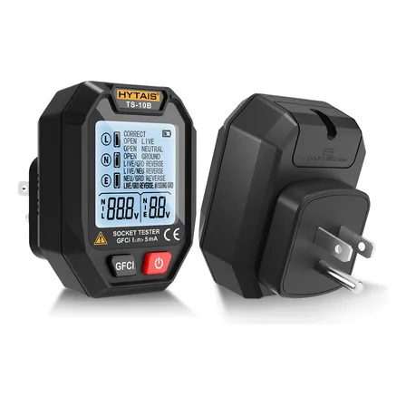 Tester Tomacorriente Hytais Ts-10b Gfci Voltaje Negro