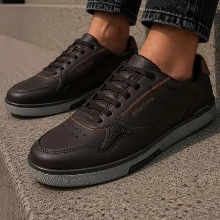 Zapatillas Hombre Boating Riba Café/ambar Lisa 45 Ar