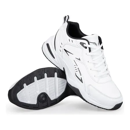 Zapatillas Para Running Con Amortiguación Y Soporte White Liso 8 Us
