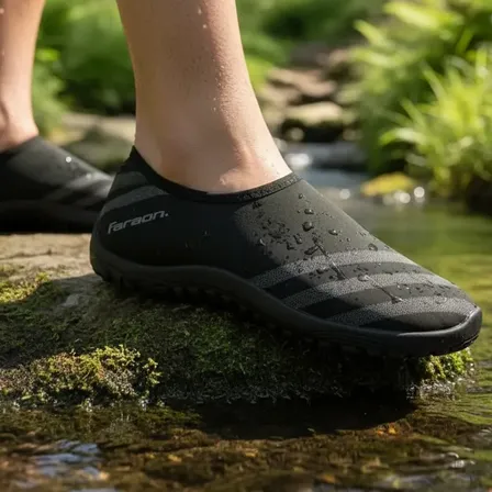 Zapatillas Aquagym Negra Kayak Náutica Flexible Caminata Río Negro Liso 41