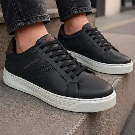 Zapatillas Hombre Boating Frame Negro Liso 39 Ar