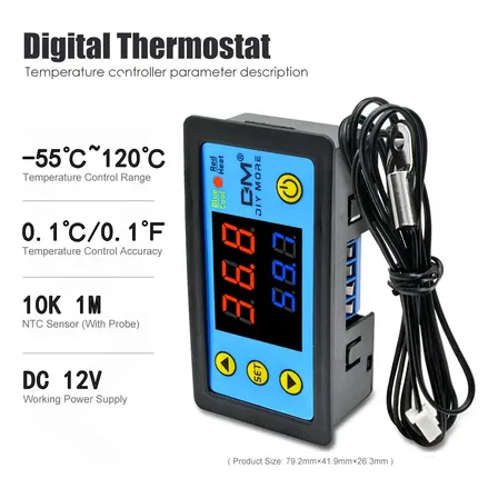 Controlador Termostato Digital W3231 12v Dc 12v