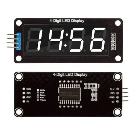 Módulo Display Led 4 Dígitos Tm1637 Blanco