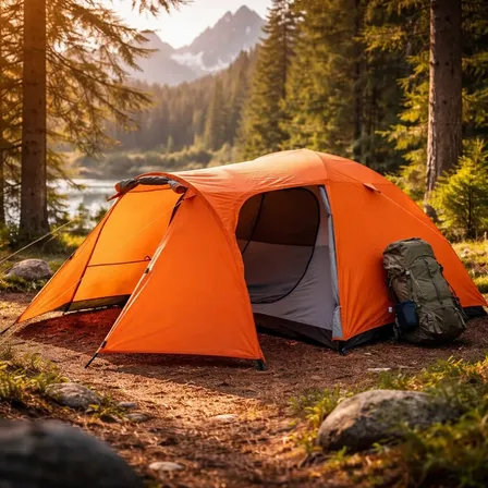 Carpa Talampaya Para 4 Personas Con Abside Iglú C/ Bolso Naranja