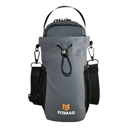 Bolso Magnético Gimnasio Unisex Con Porta Botella Fitmag Gris Bolso Magnético Gym