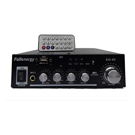 Amplificador Potencia Instalacion Mp3 Sd Usb Full Energy Negro 25 W