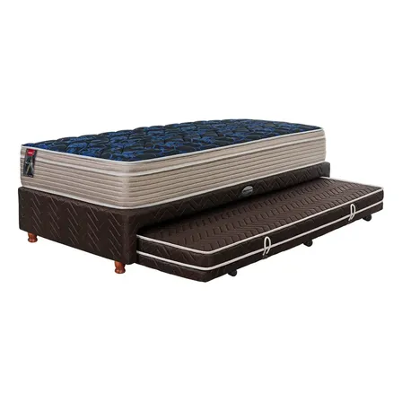 Sommier Duo Y Colchón Mcb 115 90x190 Cm De 1 1/2 Plazas Springwall Con Cama Adicional