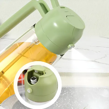 Accesorio Air Fryer - Pulverizador Aceite Vidrio 2en1 Grande Verde