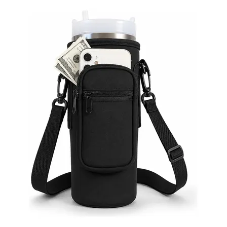 Bolso Funda Para Vaso Stanley Quencher Ajustable Neoprene Negro