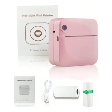 Mini Impresora Térmica Bluetooth Sin Tinta Pink
