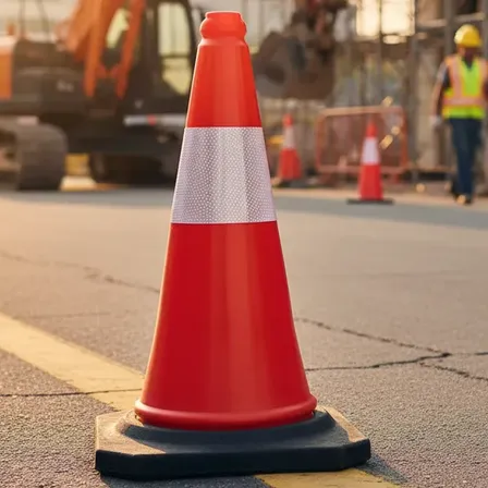 Cono Seguridad Vial Reflectivo 50cm Con Base De Goma Colocor Rojo
