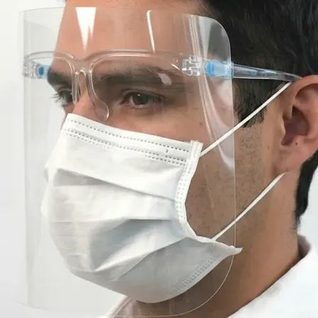 Protector Facial Ocular Anti Empaño + Barbijo Protección Transparente