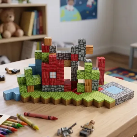 Cubos Magneticos Construcción Pixeles Waggs Juego Didactico Para Armar 154 piezas