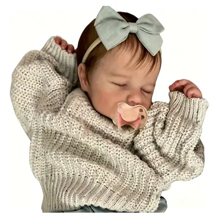 Sweater Tejido Para Bebé Con Vincha De Moño
