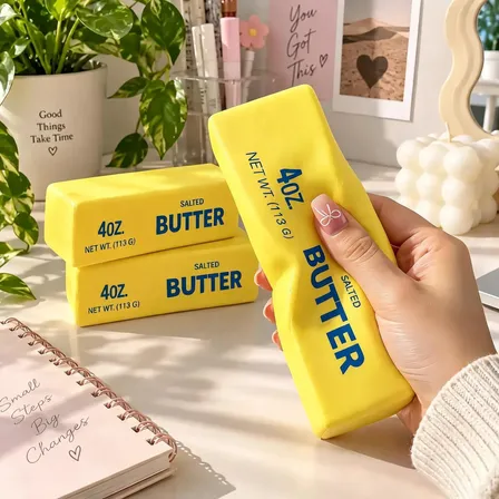 Squishy Butter Manteca Juguete Anti Estrés Toys Amarillo