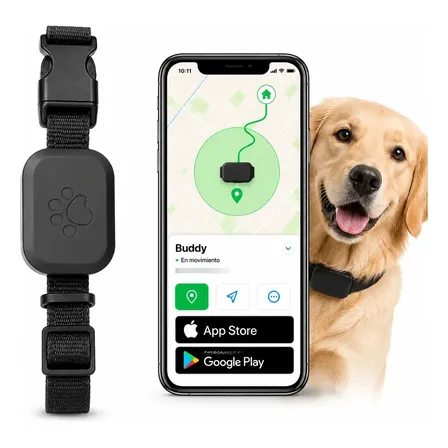 Rastreador Gps Para Mascotas Gatos Y Perros Regulable S/m/l Negro Collar Rastreador Gps Para Perros O Gatos M