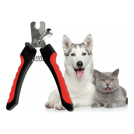 Alicate Para Perros Gatos Corta Uñas De Guillotina Acer Inox Rojo Y Negro Chicos Y Medianos