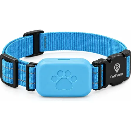 Rastreador Gps Para Mascotas Sin Sim Sin Cuotas Petfinder Celeste Regulable