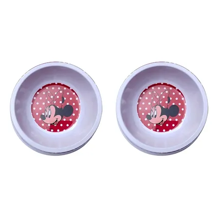 Comedero Para Mascotas Minnie Disney Set De 2 Platos Dixon 17cm